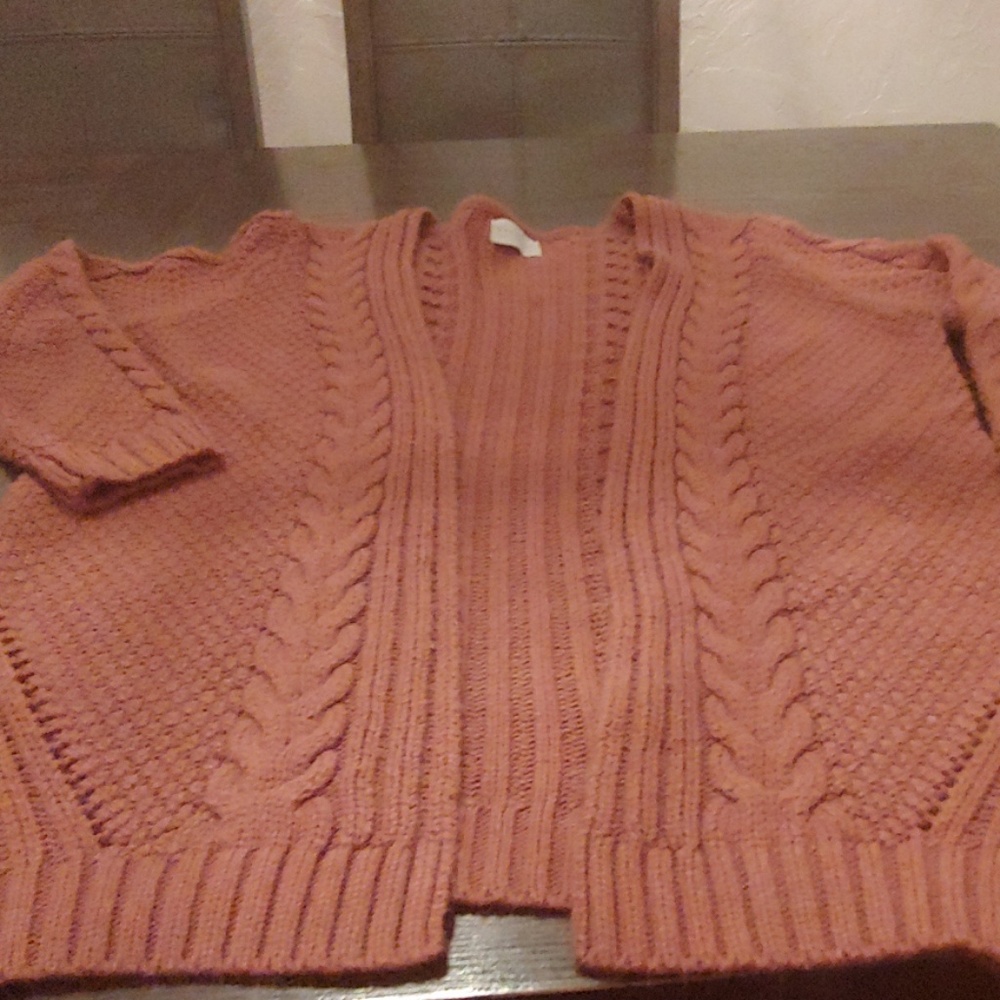 Cardigan in peach brown